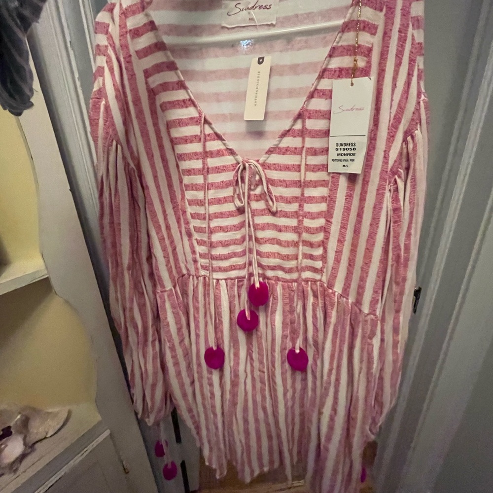 Anthropologie Monroe Dress with Pom poms